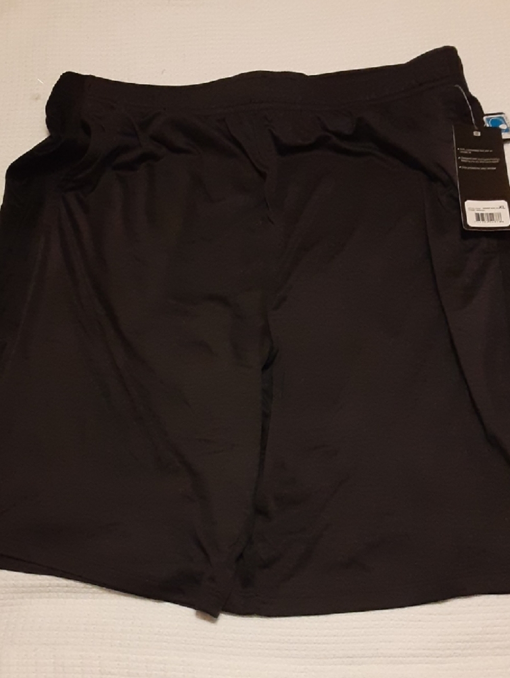 Men's Layer 8 Black Athletic Short with Moisture-Wick Tag